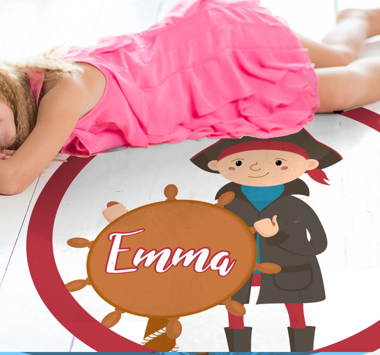 Vinil podovi s imenima gusar prilagodljiv - TenStickers