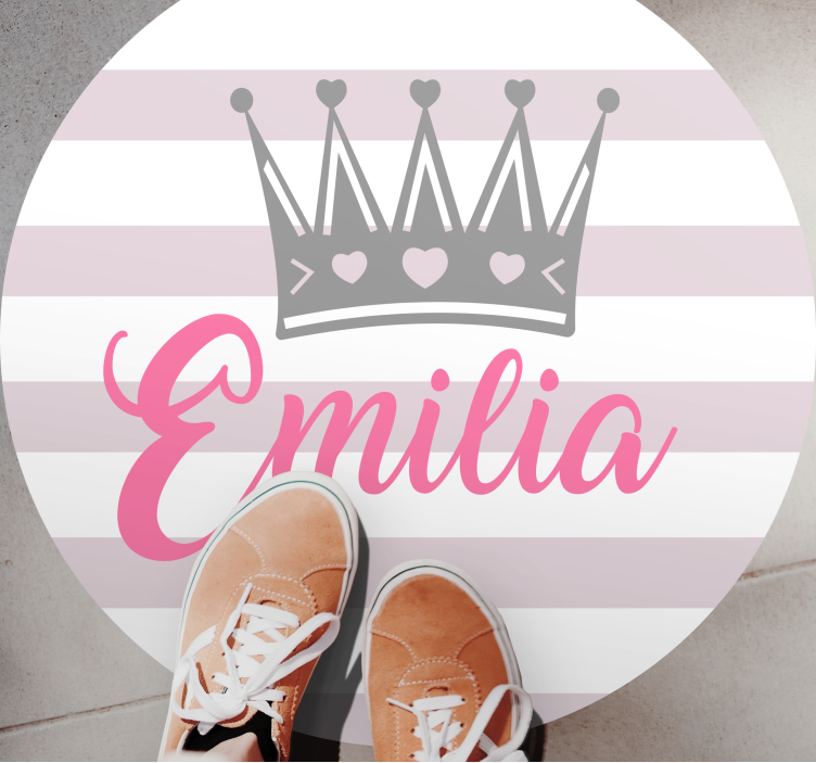 Vinil podovi s imenima kruna i pruge - TenStickers