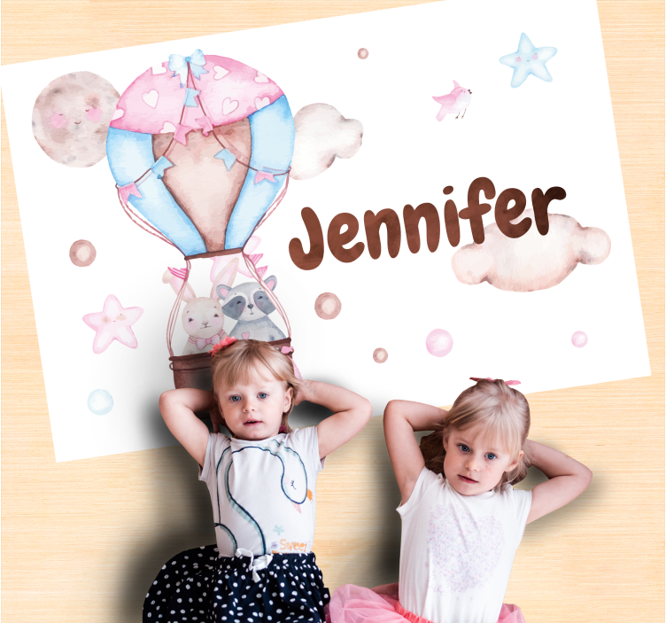 Vinil podovi s imenima letenje balonom na vrući zrak - TenStickers