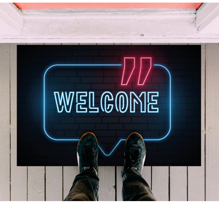 Vinil podovi ulazni hodnik neonsko plavi znak - TenStickers