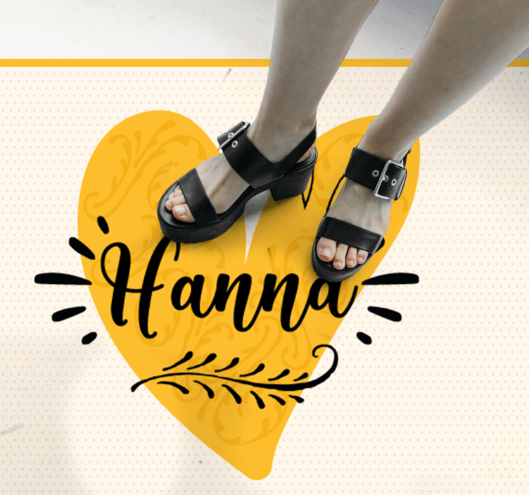 Vinil podovi tinejdžeri prilagođeno narančasto srce - TenStickers