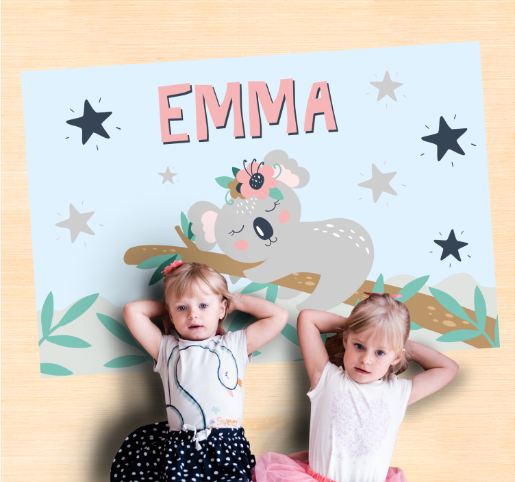 Vinil podovi s imenima noć s koalama - TenStickers