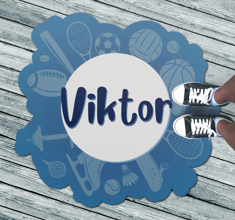 Vinil podovi s imenima personalizirani sportski amblem - TenStickers