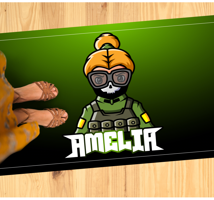 Vinil podovi tinejdžeri žena vojnik s imenom - TenStickers