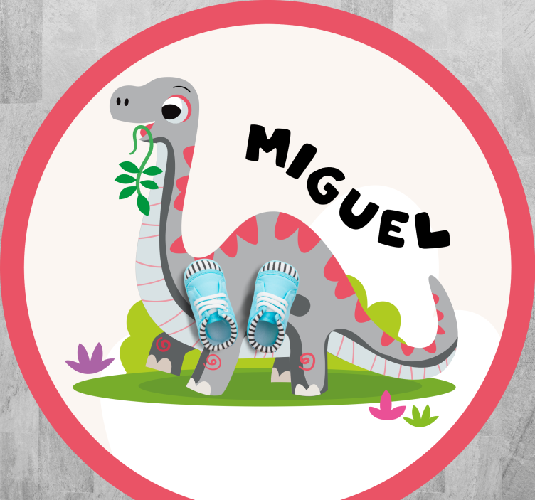 Drugi vinil podovi sivi dinosaur - TenStickers