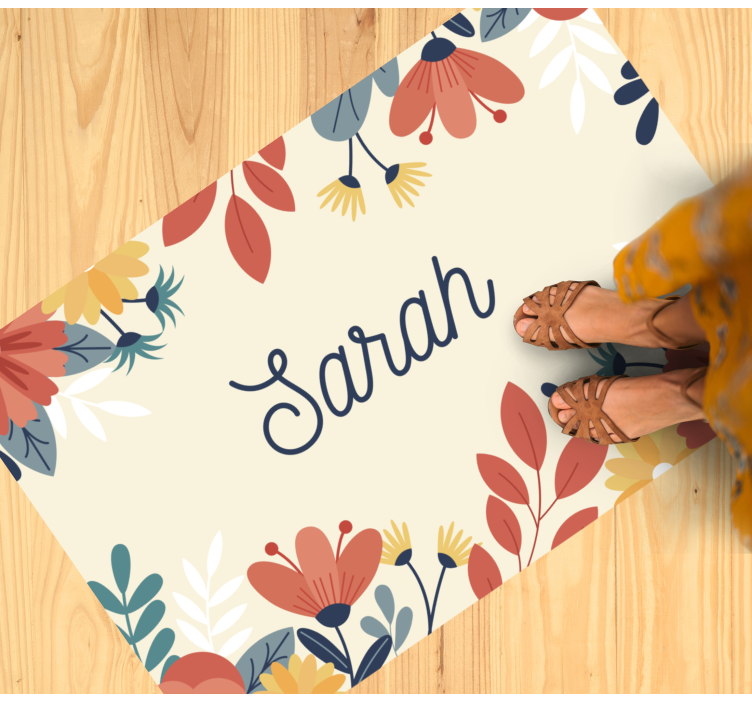 Vinil podovi s imenima prilagođeno cvjetno ime - TenStickers