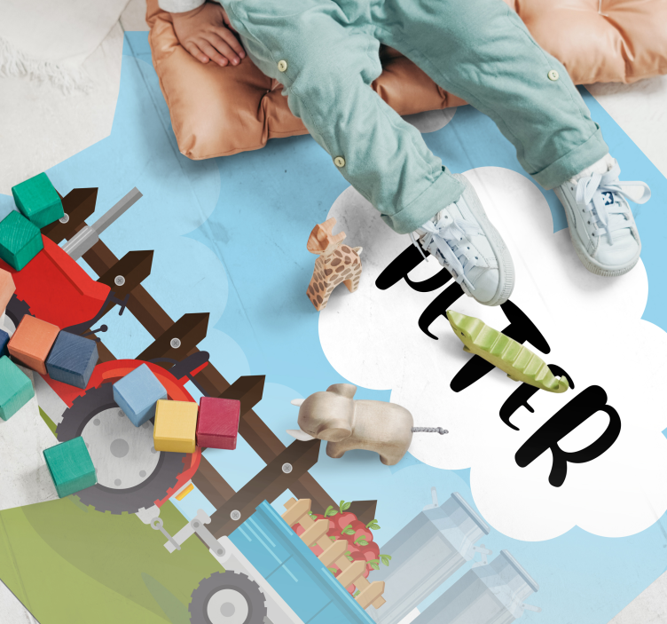 Vinil podovi s imenima prilagodljiva farma - TenStickers