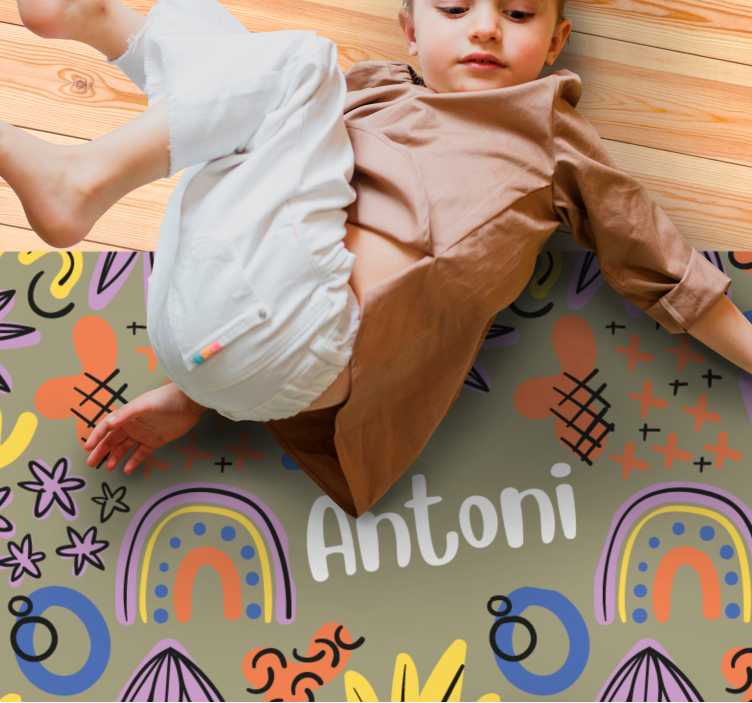 Drugi vinil podovi šareni dugini uzorci - TenStickers