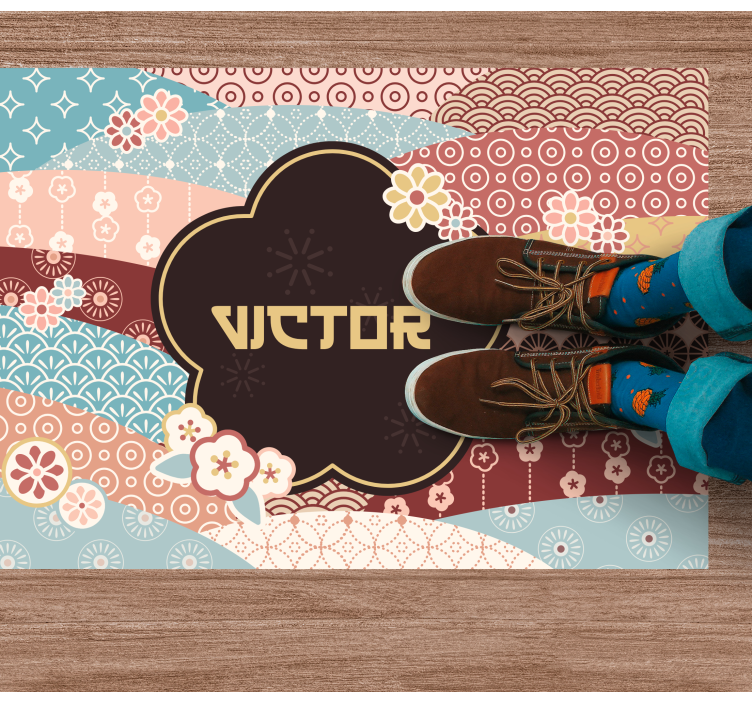 Vinil podovi s imenima šareni uzorak - TenStickers