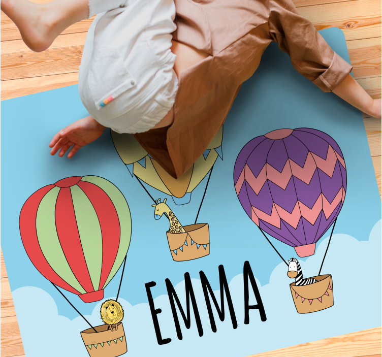 Vinil podovi s imenima šareni vrući zrak - TenStickers