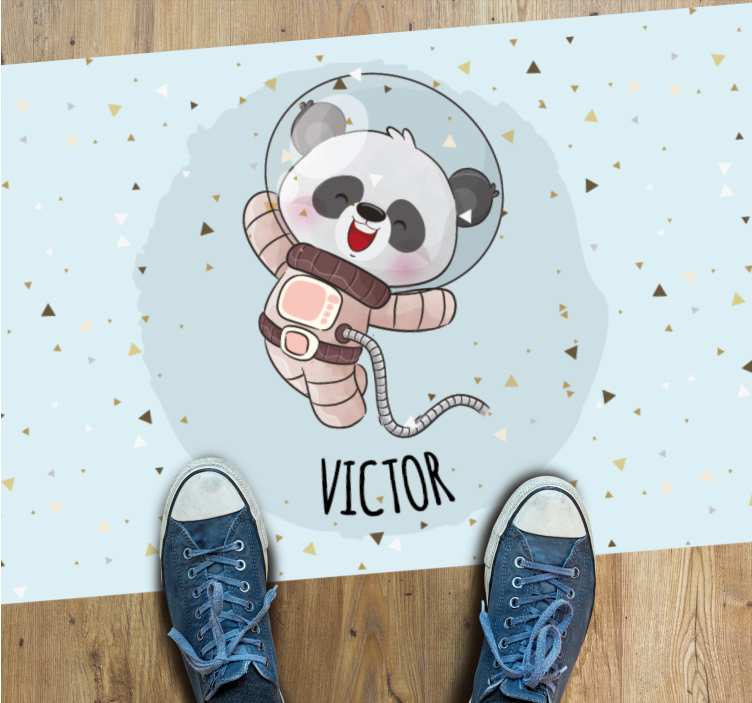 Vinil podovi s imenima slatka panda astronaut - TenStickers