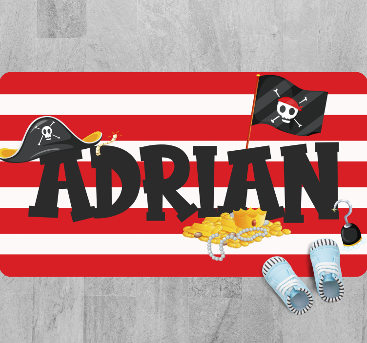 Vinil podovi s imenima tema gusarskog blaga - TenStickers