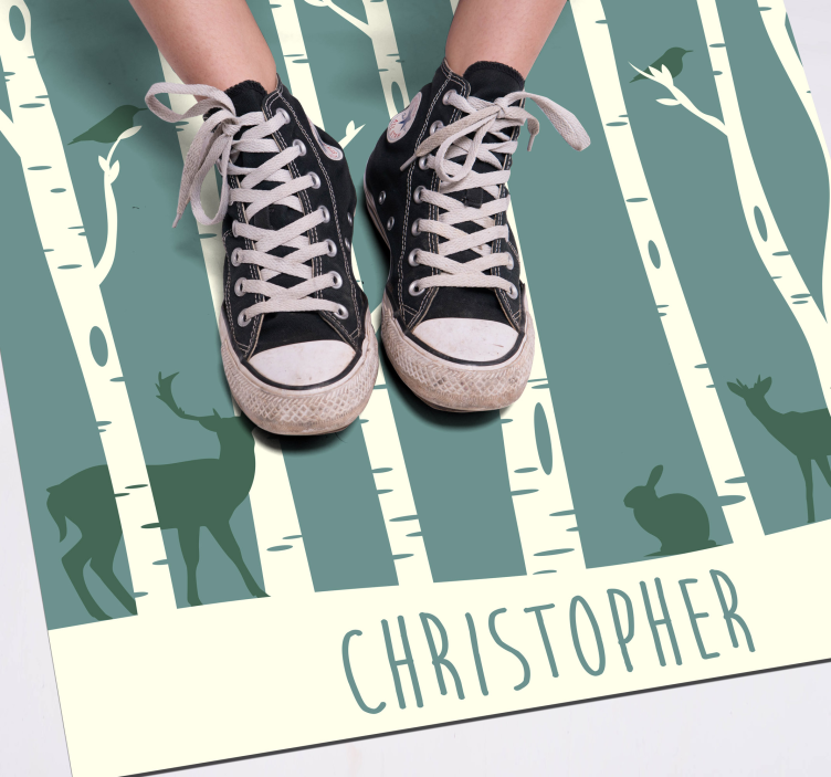 Vinil podovi s imenima tema šumskih prijatelja - TenStickers