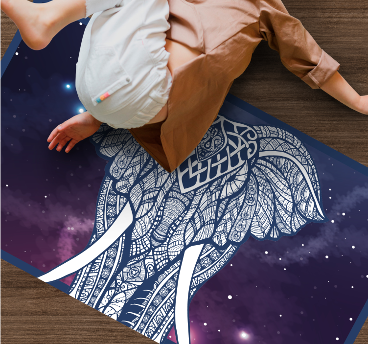 Vinil podovi s imenima zamršena umjetnička djela slona - TenStickers