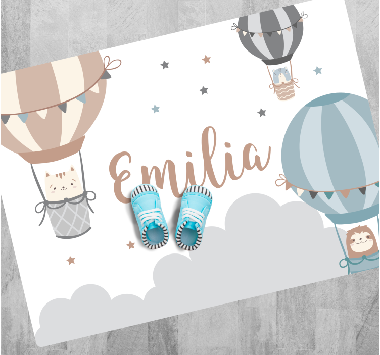 Vinil podovi s imenima zračni baloni - TenStickers