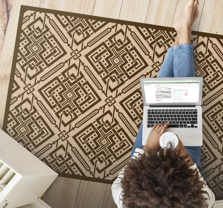 Vinil podovi dnevna soba elegantan geometrijski element - TenStickers