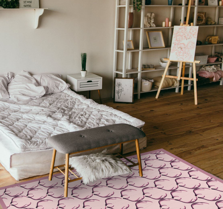 Vinil podovi skandinavski elegantan motiv rogova - TenStickers