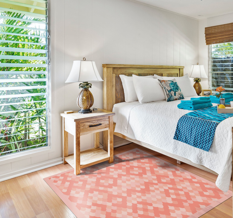 Vinil podovi otisak životinja meko ružičaste riblje ljuske - TenStickers