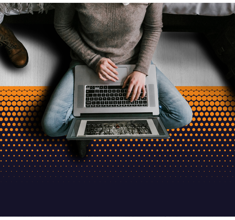 Vinil podovi tinejdžeri uzorak gradijentnih točkica - TenStickers