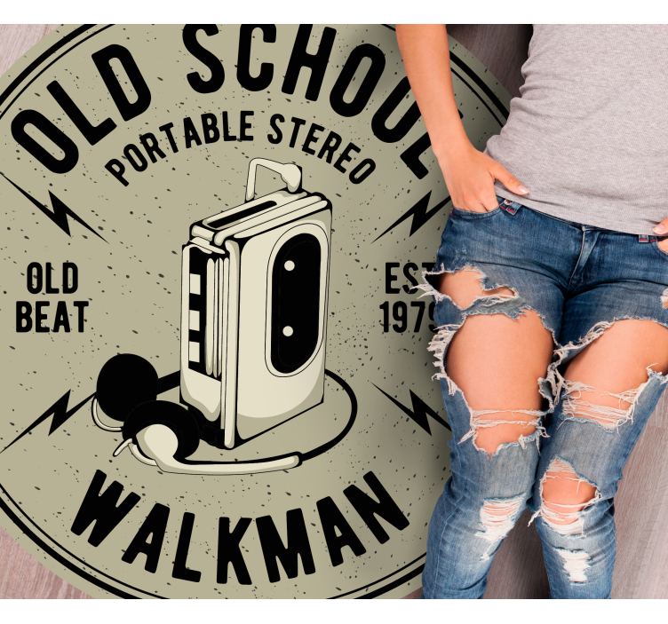 Vinil podovi berba retro prijenosni stereo - TenStickers