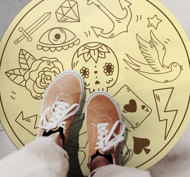 Vinil podovi tinejdžeri simboli tetovaža - TenStickers