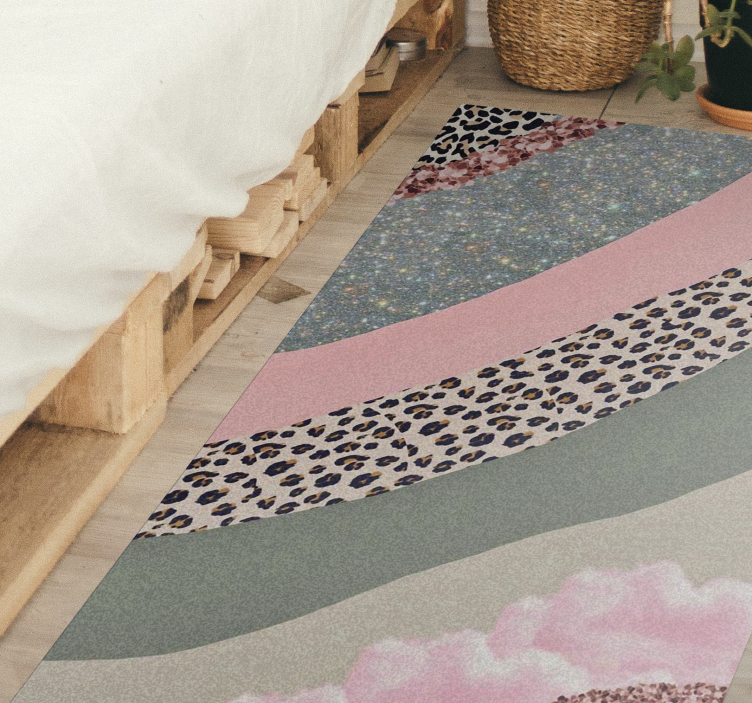 Vinil podovi spavaća soba slojeviti valovi boja - TenStickers