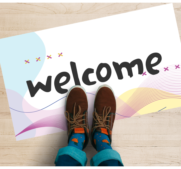 Vinil podovi ulazni hodnik moderna apstraktna dobrodošlica - TenStickers