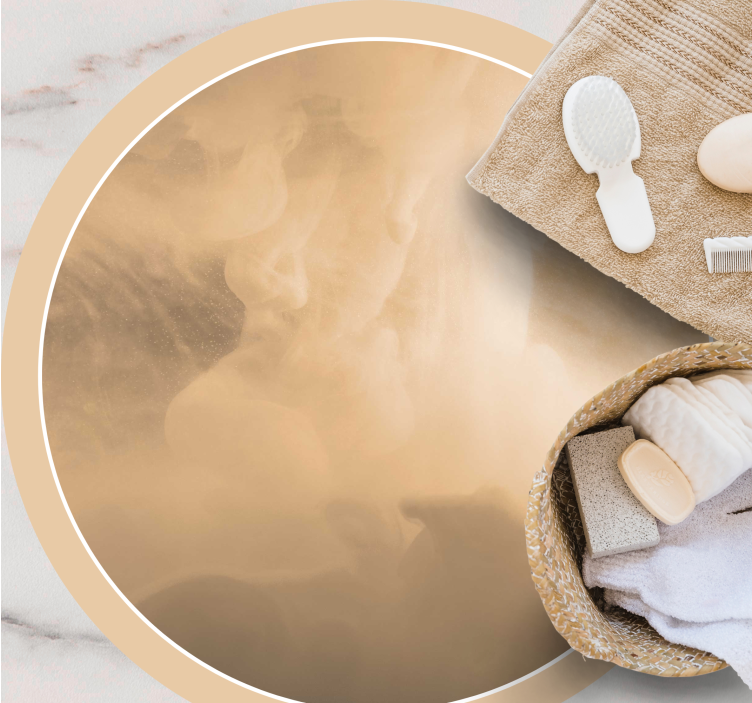 Vinil podovi za kupatilo mekani kremasti valovi - TenStickers