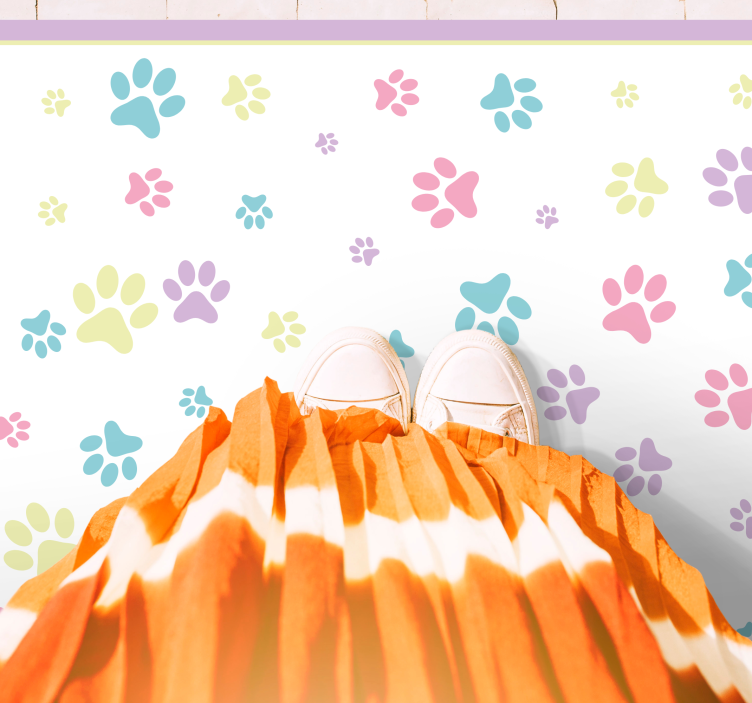 Vinil podovi otisak životinja estetika otiska šape - TenStickers