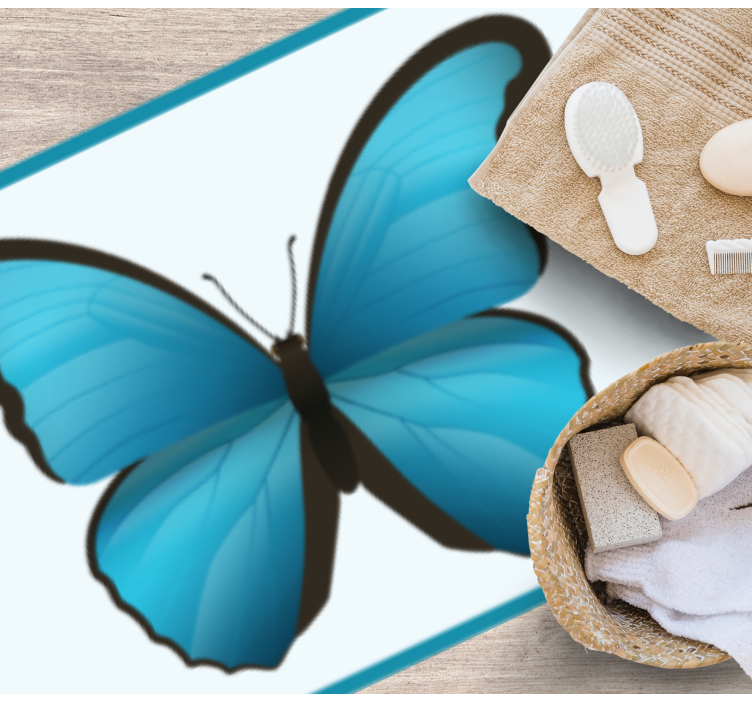 Vinil podovi životinja plavi leptir - TenStickers