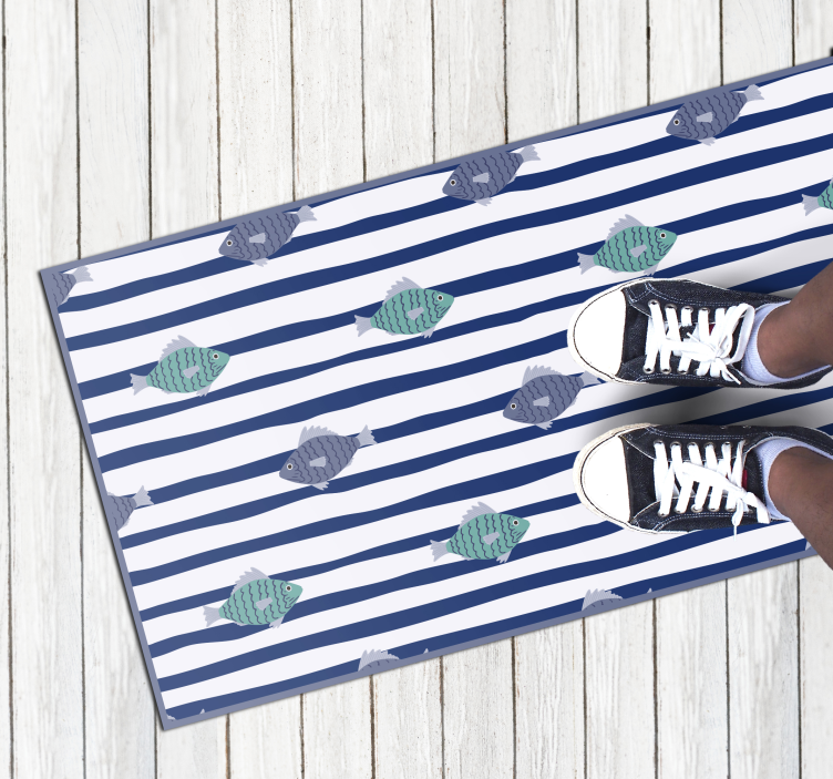 Vinil podovi životinja prugasti riblji uzorak - TenStickers
