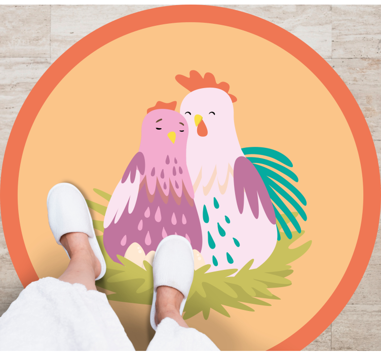 Vinil podovi kružni šarmantni pernati prijatelji - TenStickers