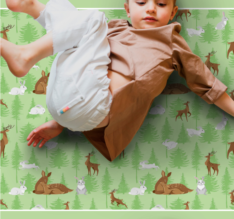 Vinil podovi životinja zelena šumska stvorenja - TenStickers