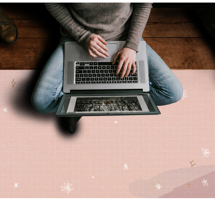 Vinil podovi zvijezde minimalistički bež dizajn - TenStickers