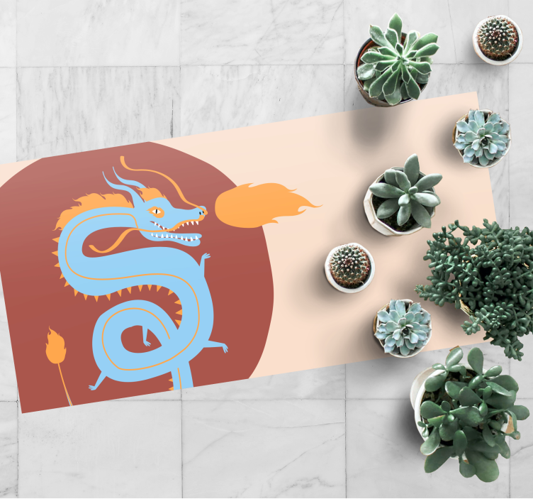 Vinil podovi etnički zmajev duh - TenStickers