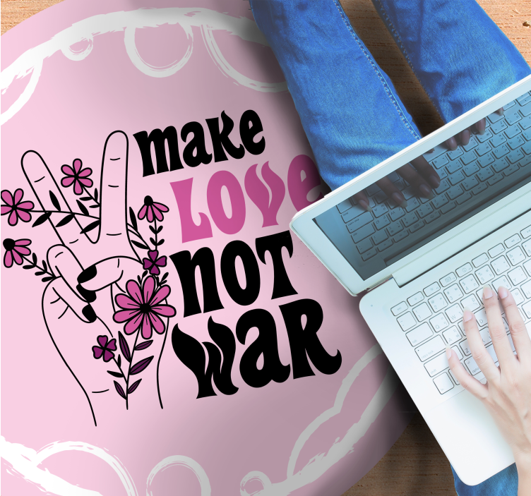 Vinilne prostirke s frazama mirna ljubavna poruka - TenStickers