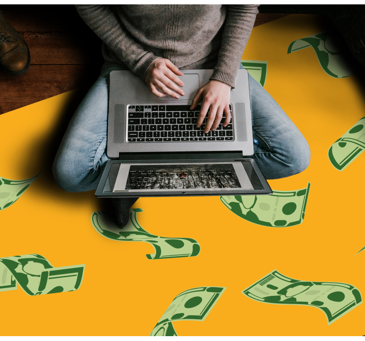 Vinil podovi moderan obrazac toka novca - TenStickers