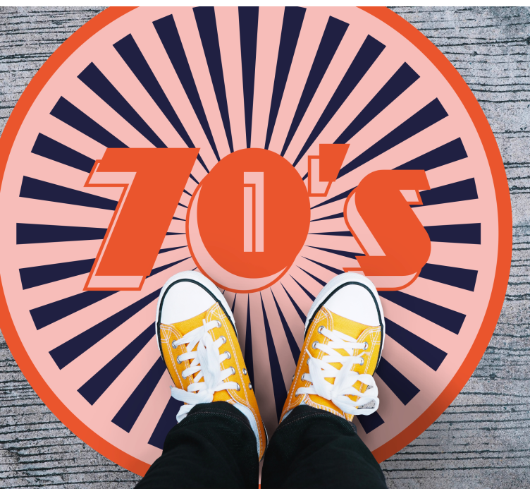 Vinil podovi berba retro štih 70-ih - TenStickers