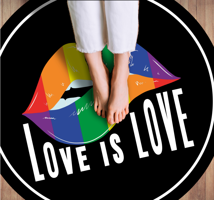 Vinilne prostirke s frazama šareni motiv usana - TenStickers