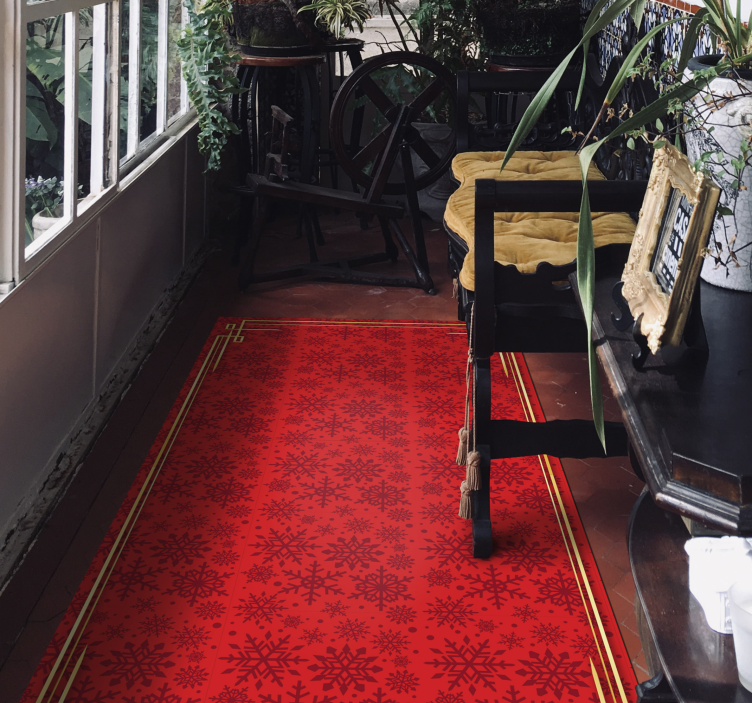 Vinilne prostirke s frazama ukrašeni uzorak snježne pahulje - TenStickers