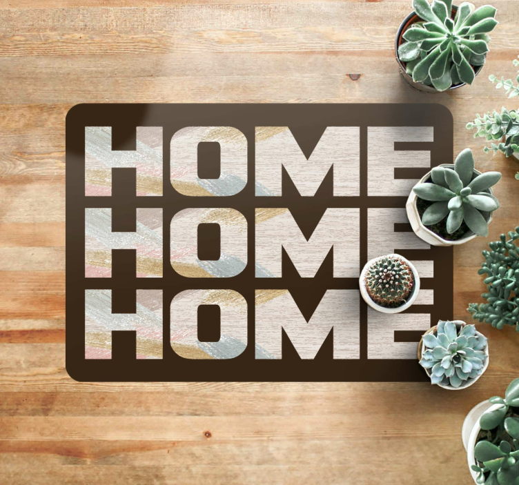 Vinilne prostirke s frazama welcome home ulaz - TenStickers