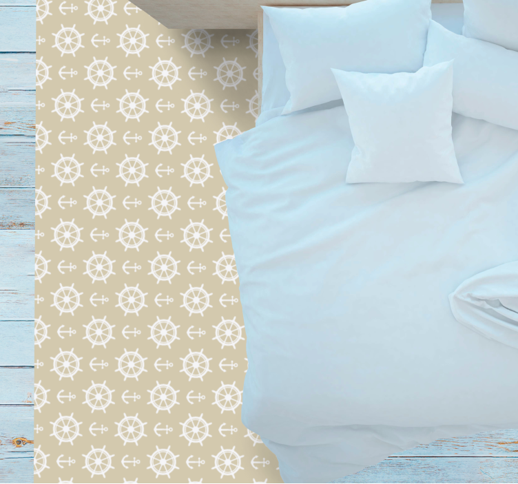 Vintage mornarski kormilarski uzorak kuhinjske podne pločice - TenStickers