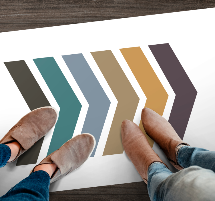 Zemljane boje arrow pločice predsoblja - TenStickers