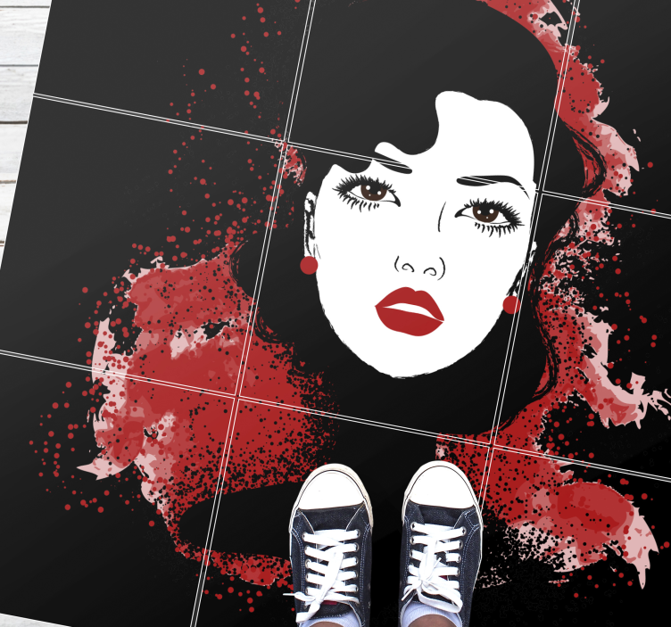 Zidna pločica za bojanje lica moderni prostirač - TenStickers