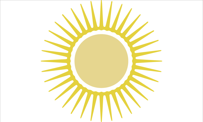 Vinil podovi bijela žuto sunce - TenStickers