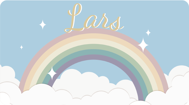 Vinil podovi s imenima prilagođena duga - TenStickers