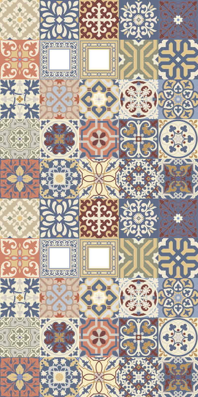 Vinil pod u kuhinji višebojni hidraulički - TenStickers