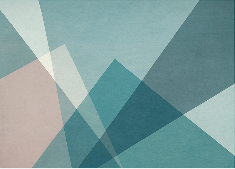 Vinil podovi plava geometrijski apstraktni dizajn - TenStickers