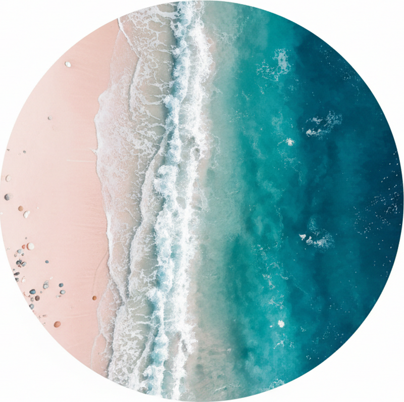 Vinil podovi dnevna soba ciklus plaže - TenStickers