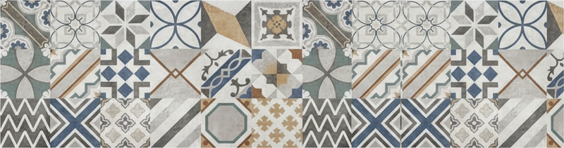 Vinil pod u kuhinji eklektični geometrijski patchwork - TenStickers